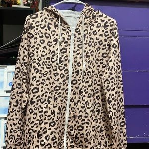 Cheetah print hoodie